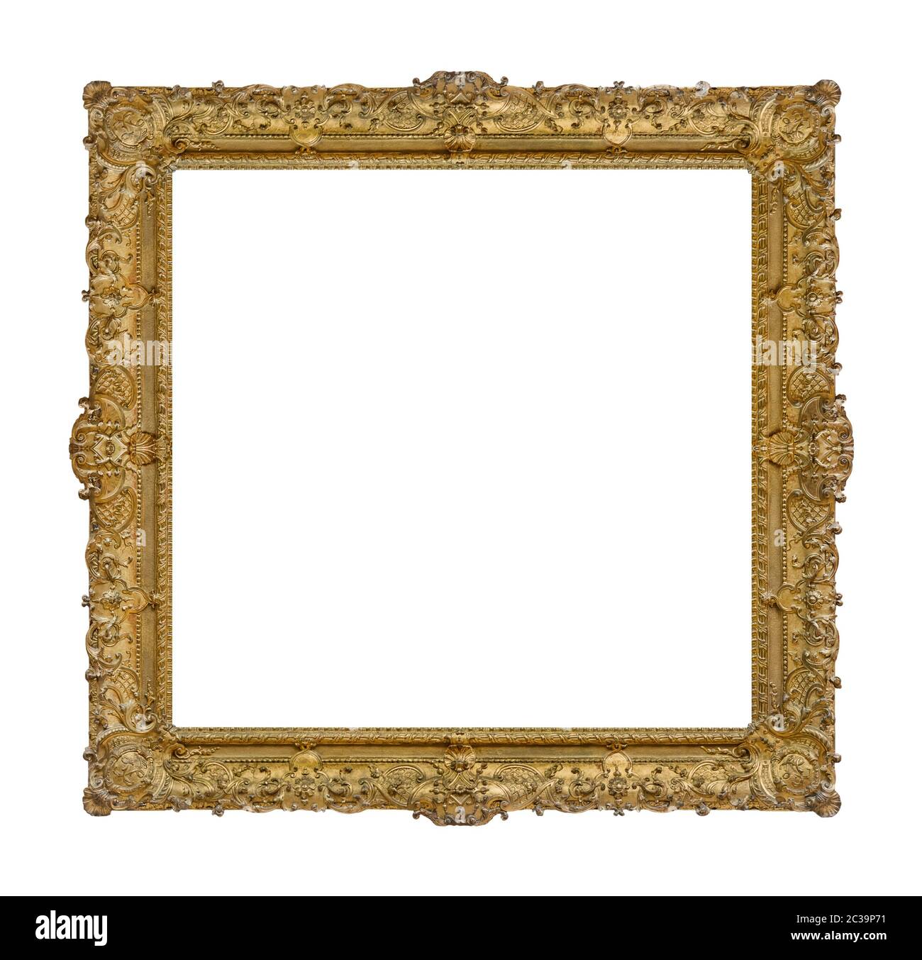 Old wooden picture frame Stock Photo