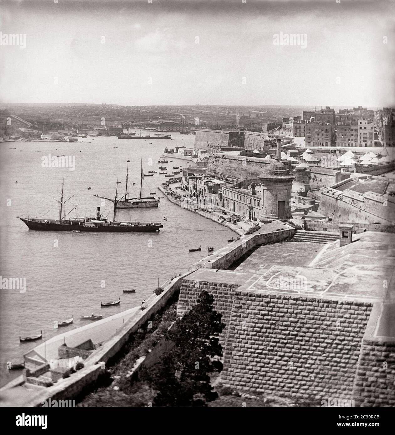 The island of Malta, Maltese ports, Mediterranean city ports, ancient