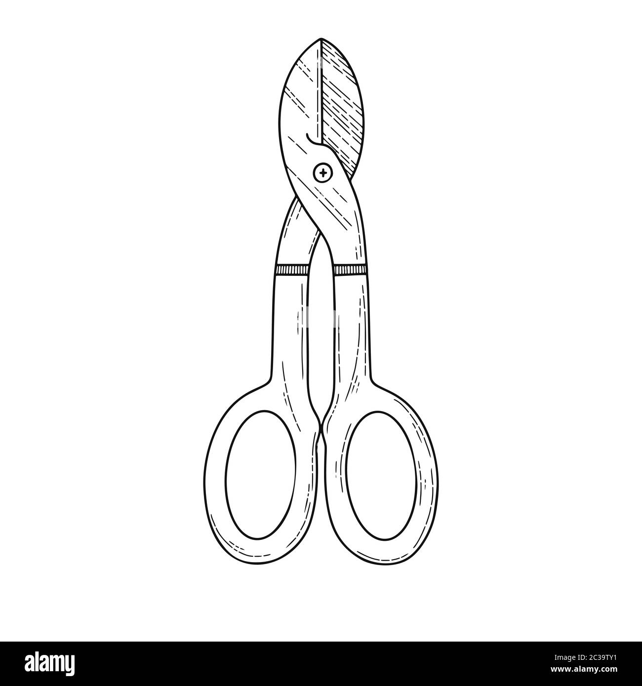 Pliers pincers hand tool isolated on white background. Vector