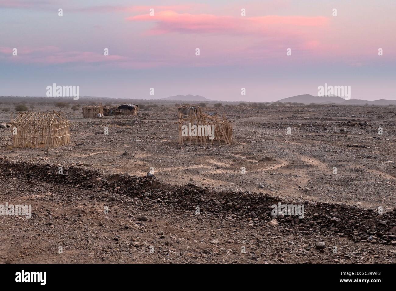 Hut in the remote region of Afar in Ethiopia Stock Photo Alamy
