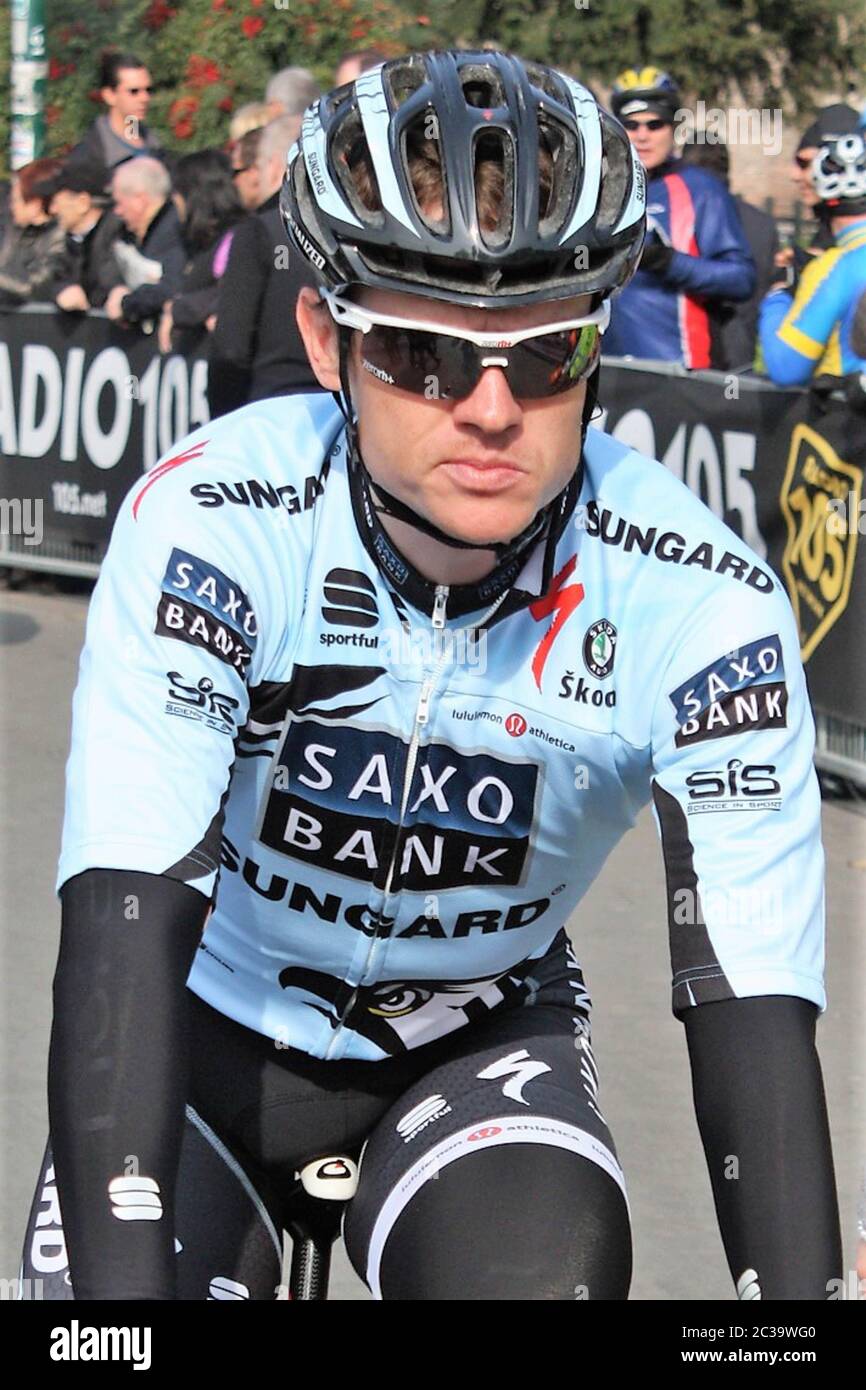 Nick Nuyens of Saxo Bank Sungard Team during the Milan san Remo 2011,  cycling race, Milan - San Remo (298 Km) on March 22, 2011 in Milan, Italie  - Photo Laurent Lairys / DPPI Stock Photo - Alamy
