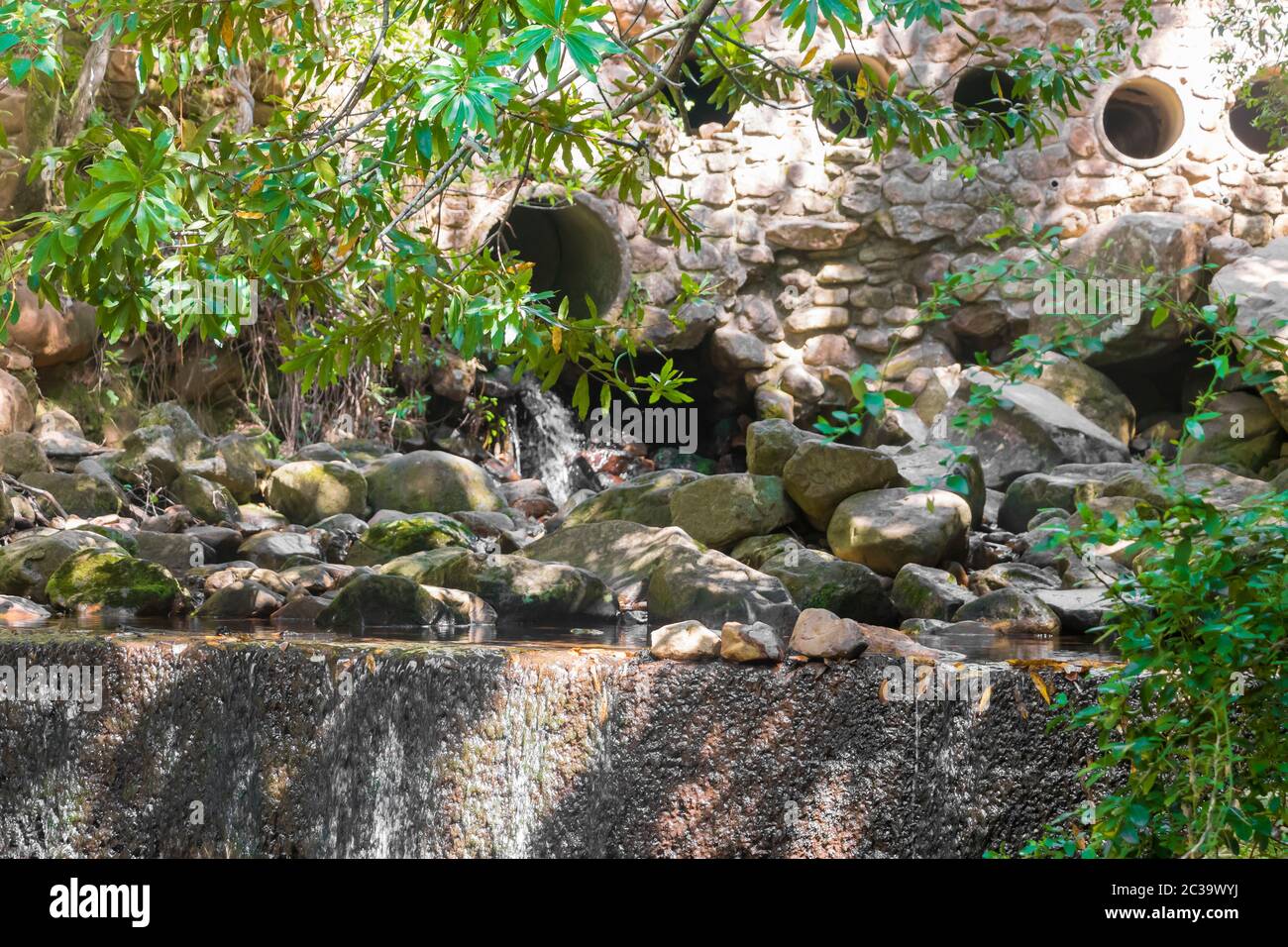 Small zen waterfall in the Table Mountain National Park. Discovered
