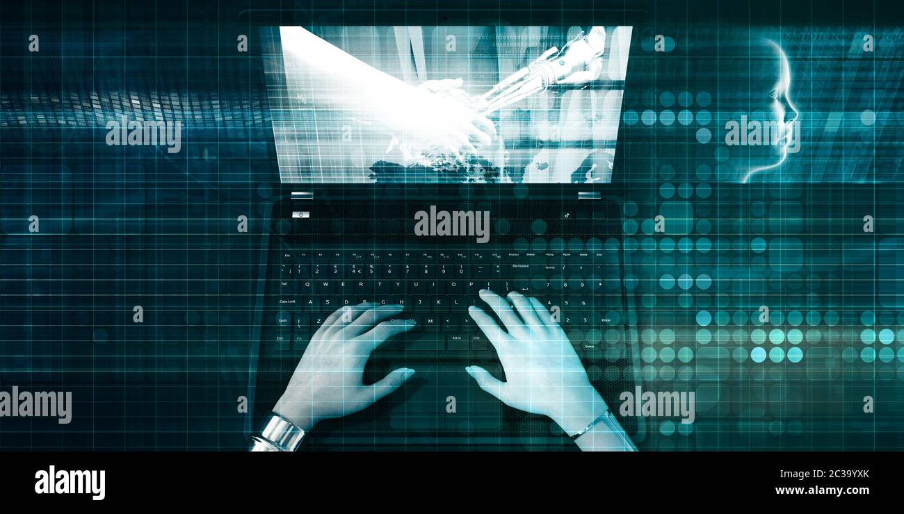 Computer Network or Computers Linked Together by Cable Stock Photo - Alamy