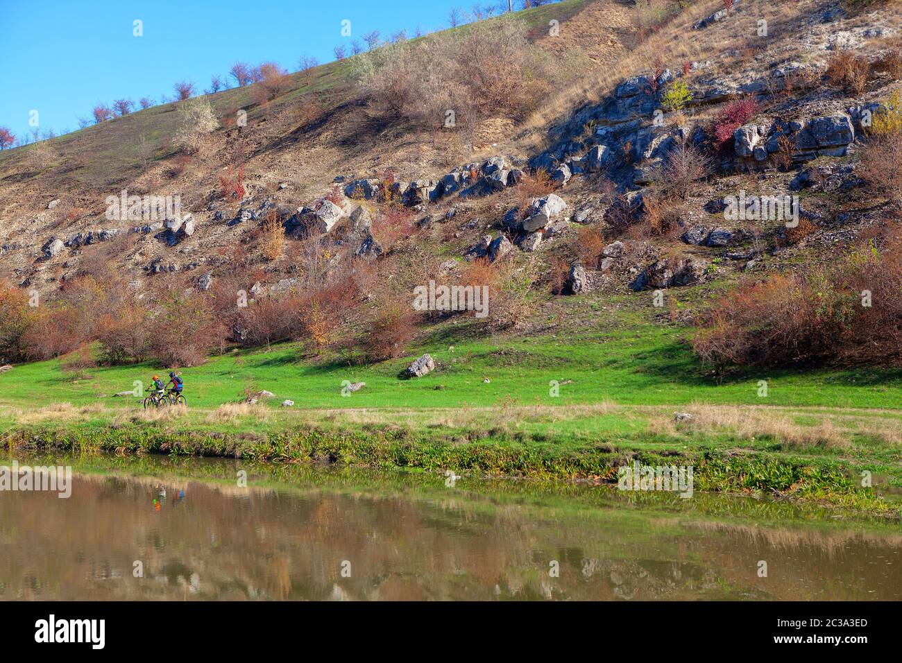 bicycle adventures , bike ride through picturesque places Stock Photo ...