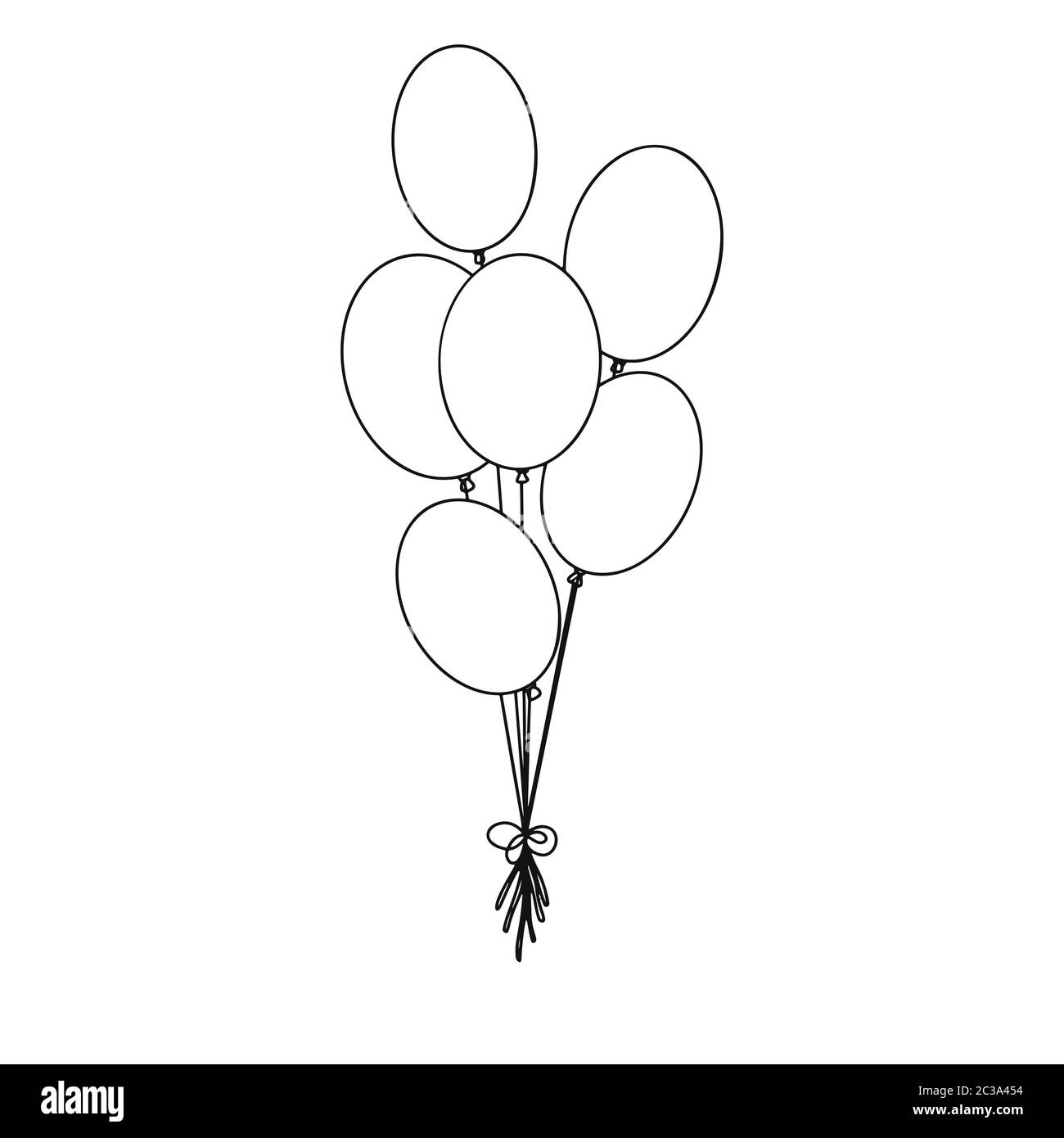 Balloon on string Stock Vector Images - Alamy