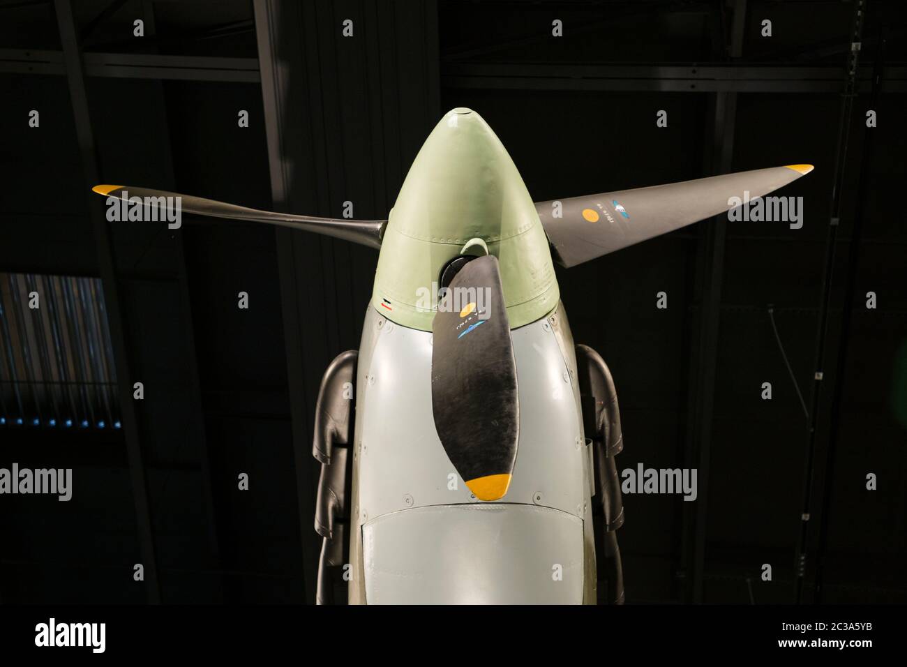 Propeller And Nose Of A Supermarine Spitfire Mk Vb Produced From 1941 To 1945 Mark V Mk 5 Was Ragarded By Pilots As The Best Handling Spitfire Hangar 1 H1