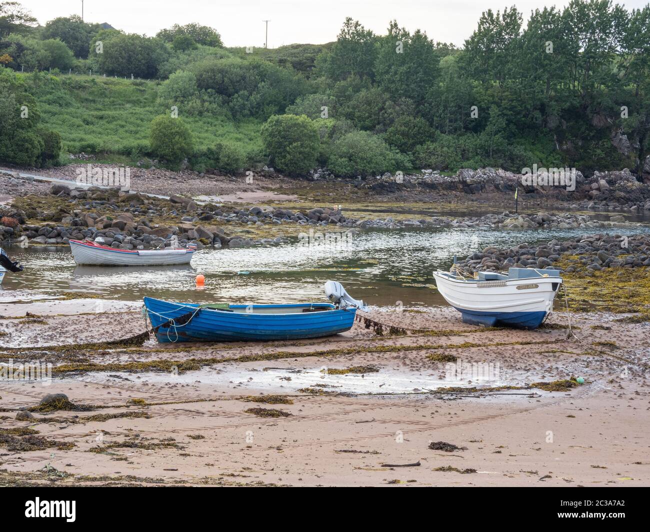 The fishing village of Cove on the B8057 overlooking Loch Ewe in Wester Ross, Rossshire