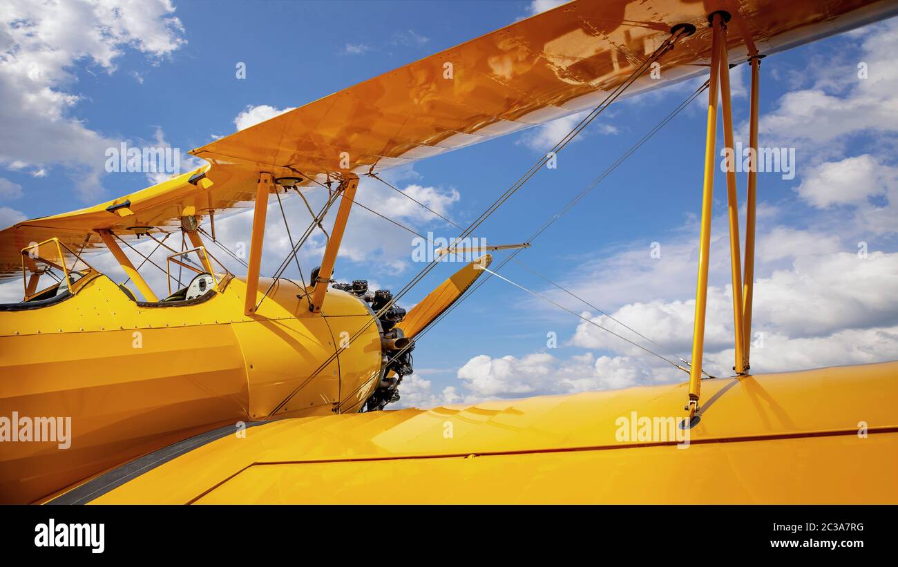 propeller of an historic aircraft against a blue sky Stock Photo - Alamy