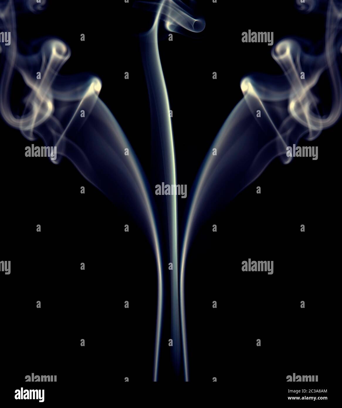 abstract blue smoke in a black background Stock Photo - Alamy