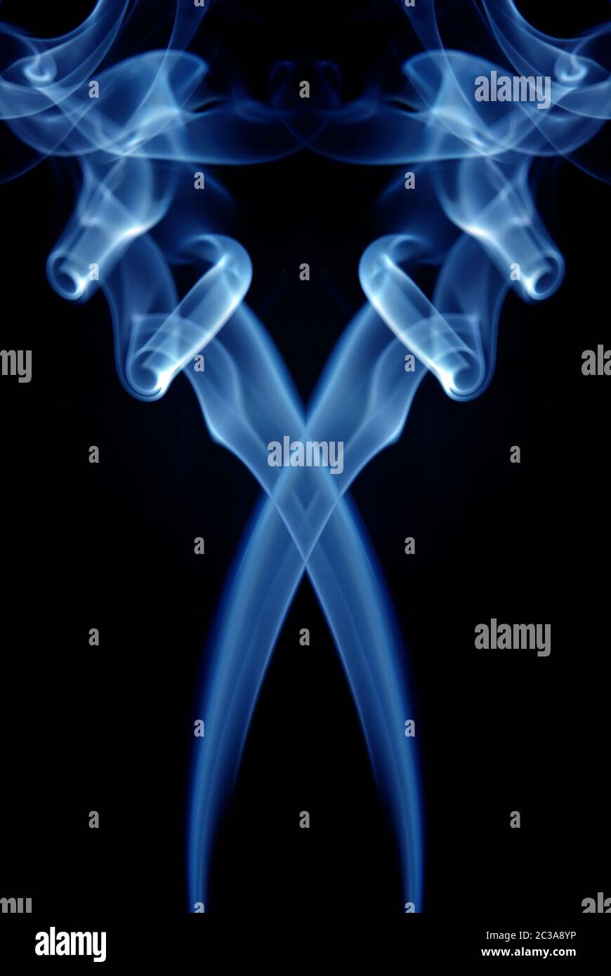 abstract blue smoke in a black background Stock Photo - Alamy