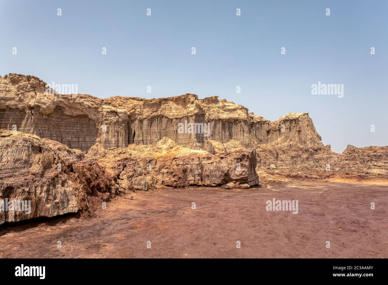 Rock city in Danakil depression, Ethiopia, Africa Stock Photo