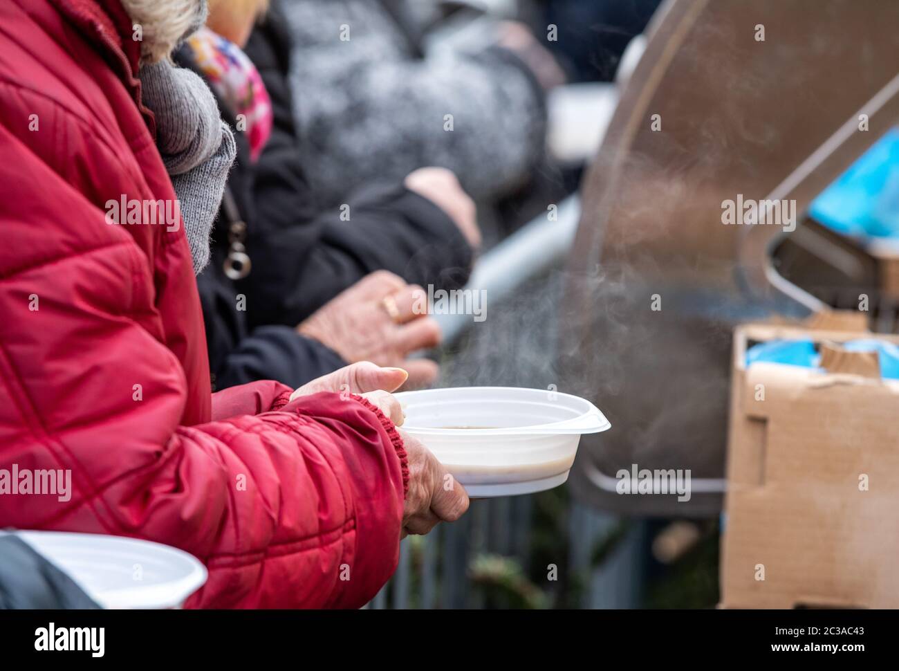 Warm Food For The Poor And Homeless Stock Photo Alamy