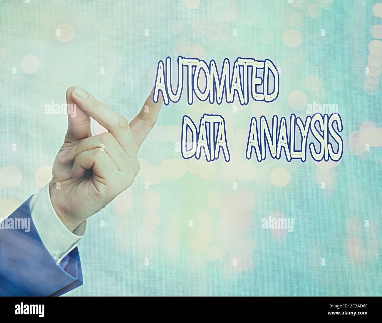 Handwriting text Automated Data Analysis. Conceptual photo Artificial intelligence and deep learning technology Stock Photo