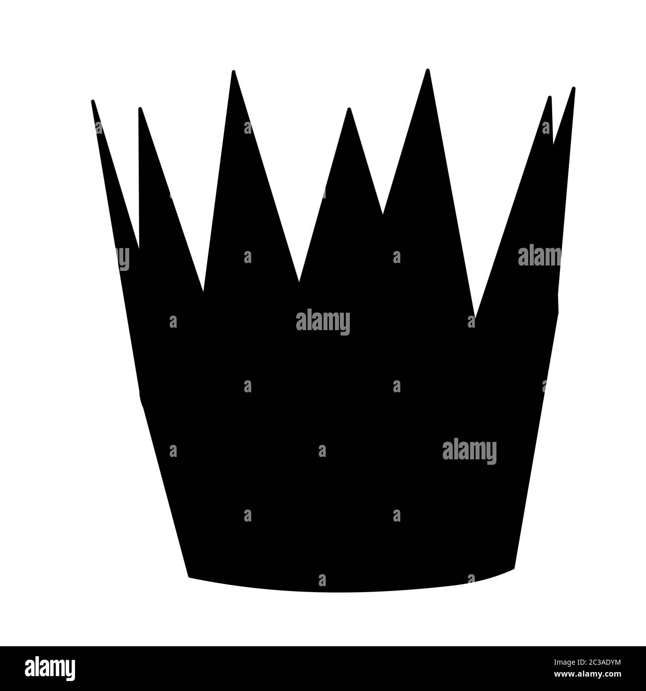 white background black silhouette crown isolated Stock Vector Image ...