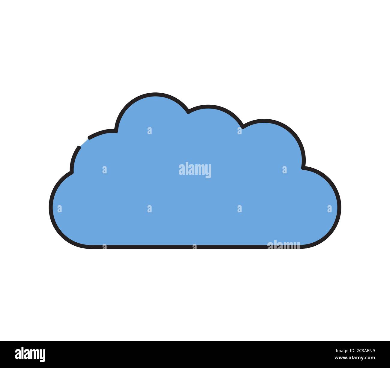 cloud icon illustrated in vector on white background Stock Photo - Alamy