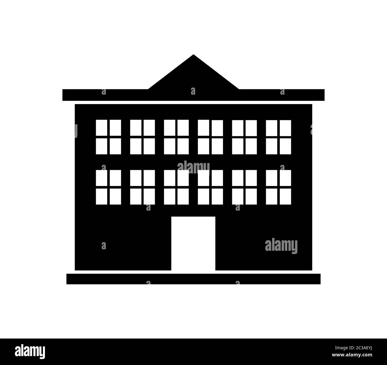 school icon illustrated in vector on white background Stock Photo - Alamy