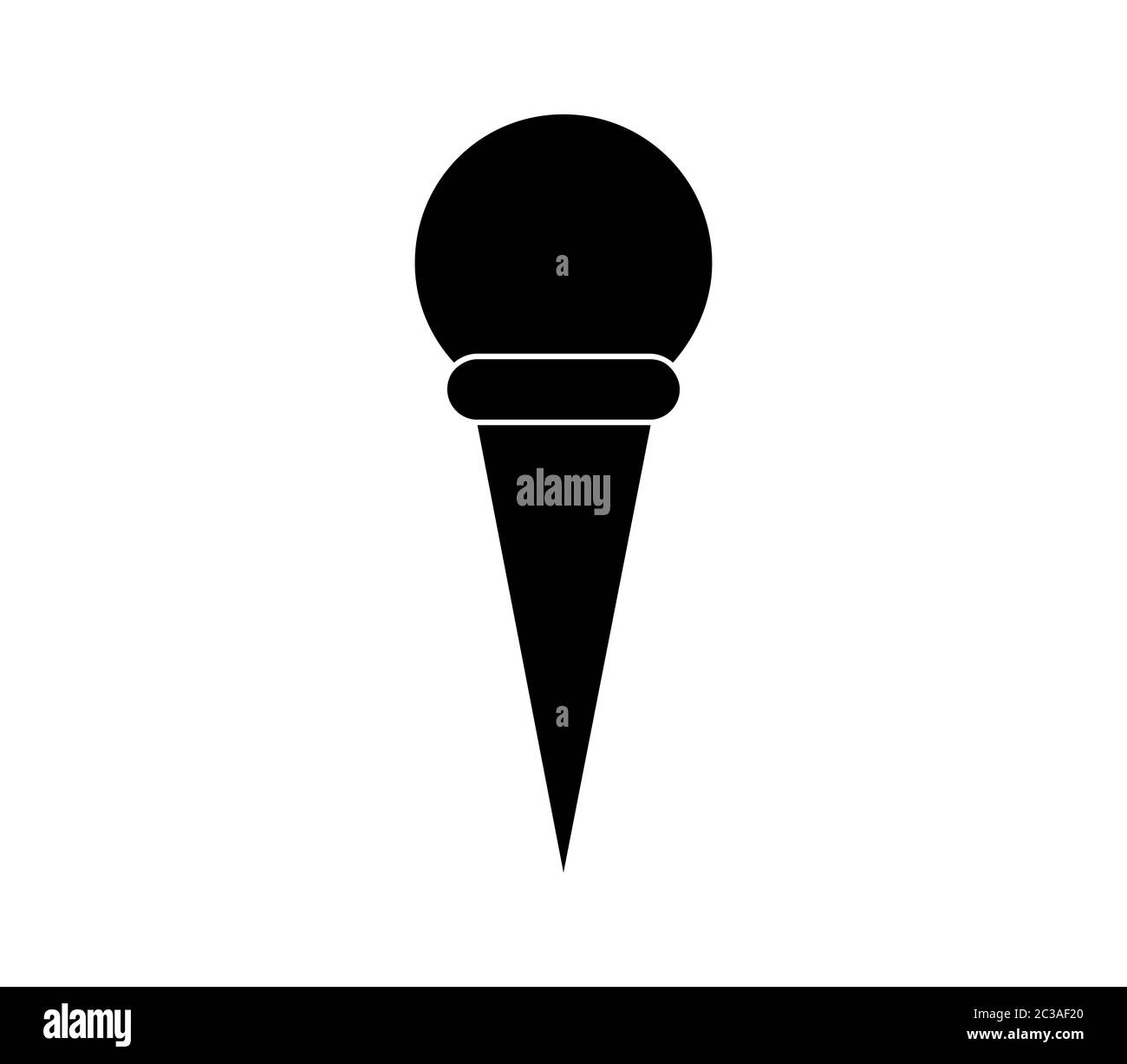 ice cream icon in vector on white background Stock Photo - Alamy