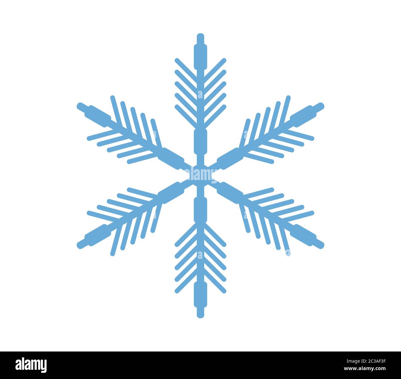 snowflake icon illustrated in vector on white background Stock Photo ...