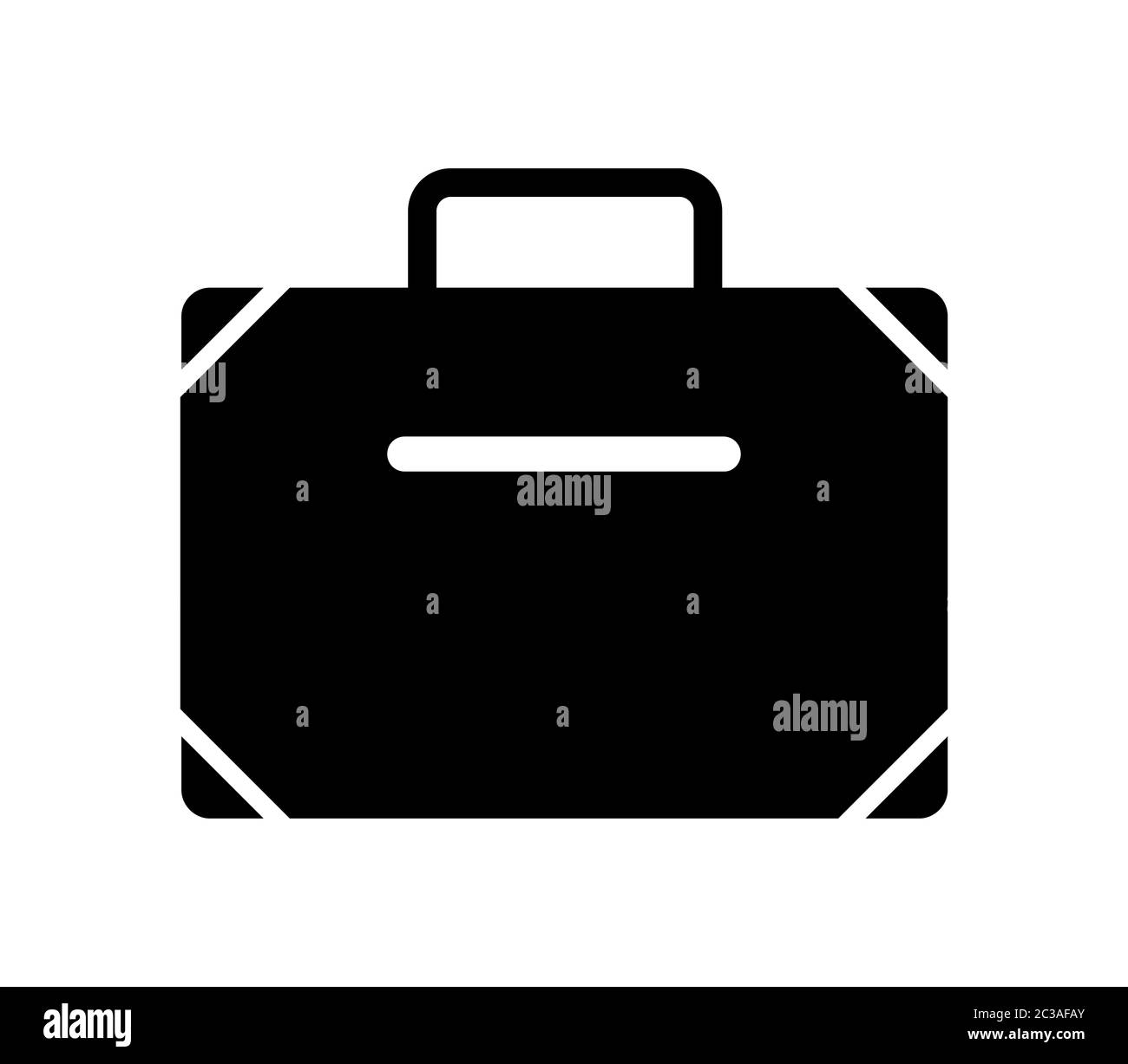 vacation suitcase icon illustrated in vector on white background Stock Photo