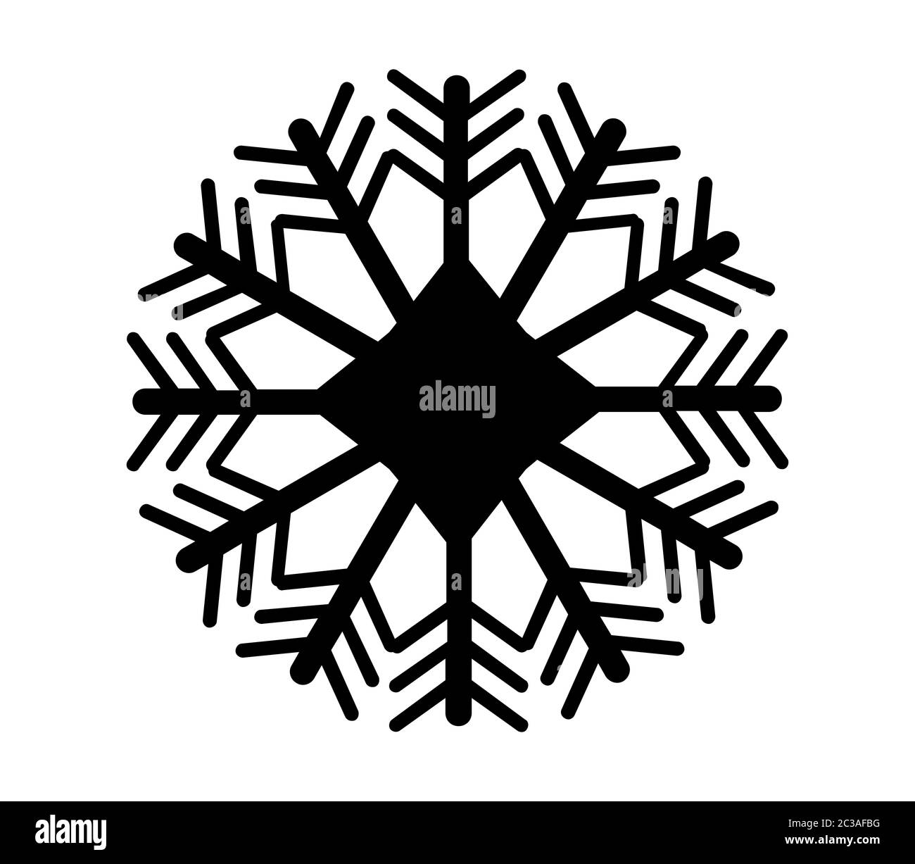 snowflake icon illustrated in vector on white background Stock Photo ...