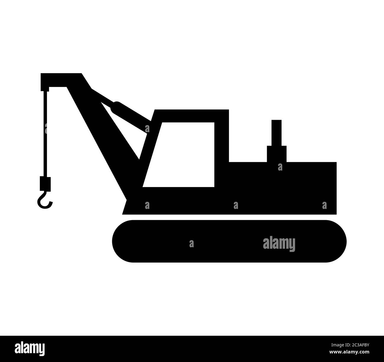 crane icon illustrated in vector on white background Stock Photo - Alamy