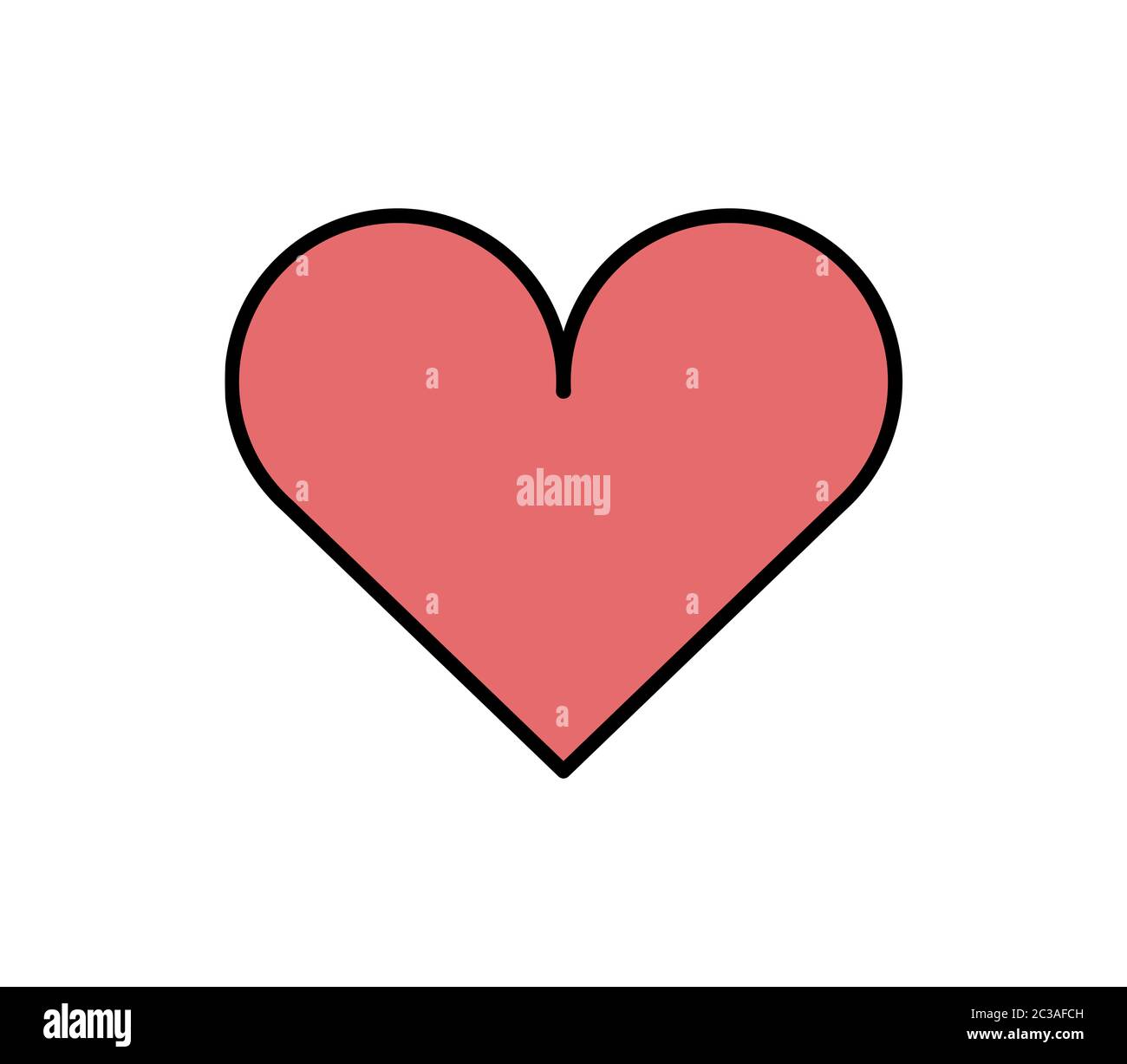 heart icon illustrated in vector on white background Stock Photo - Alamy