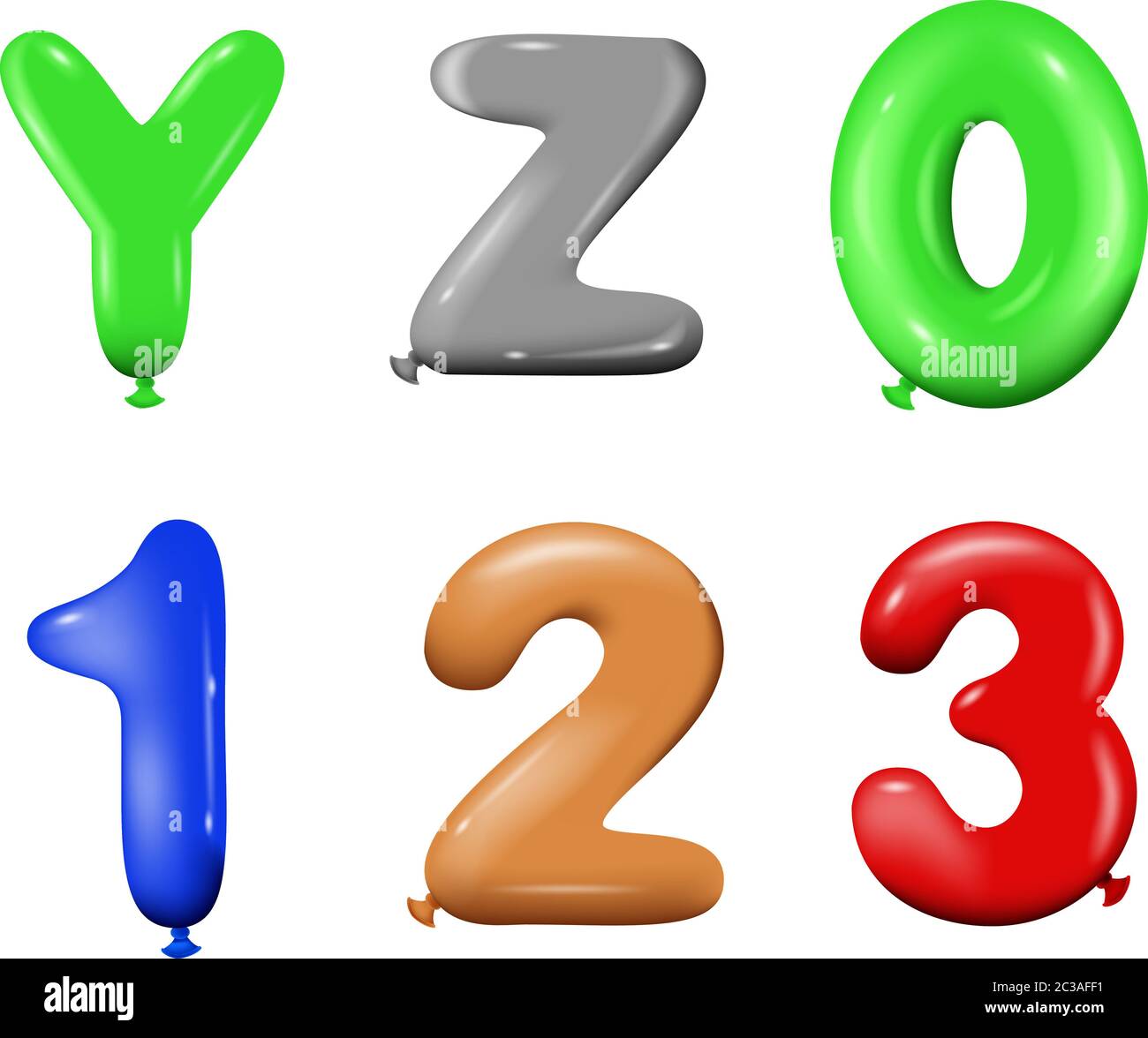 illustration of number and alphabet Stock Photo