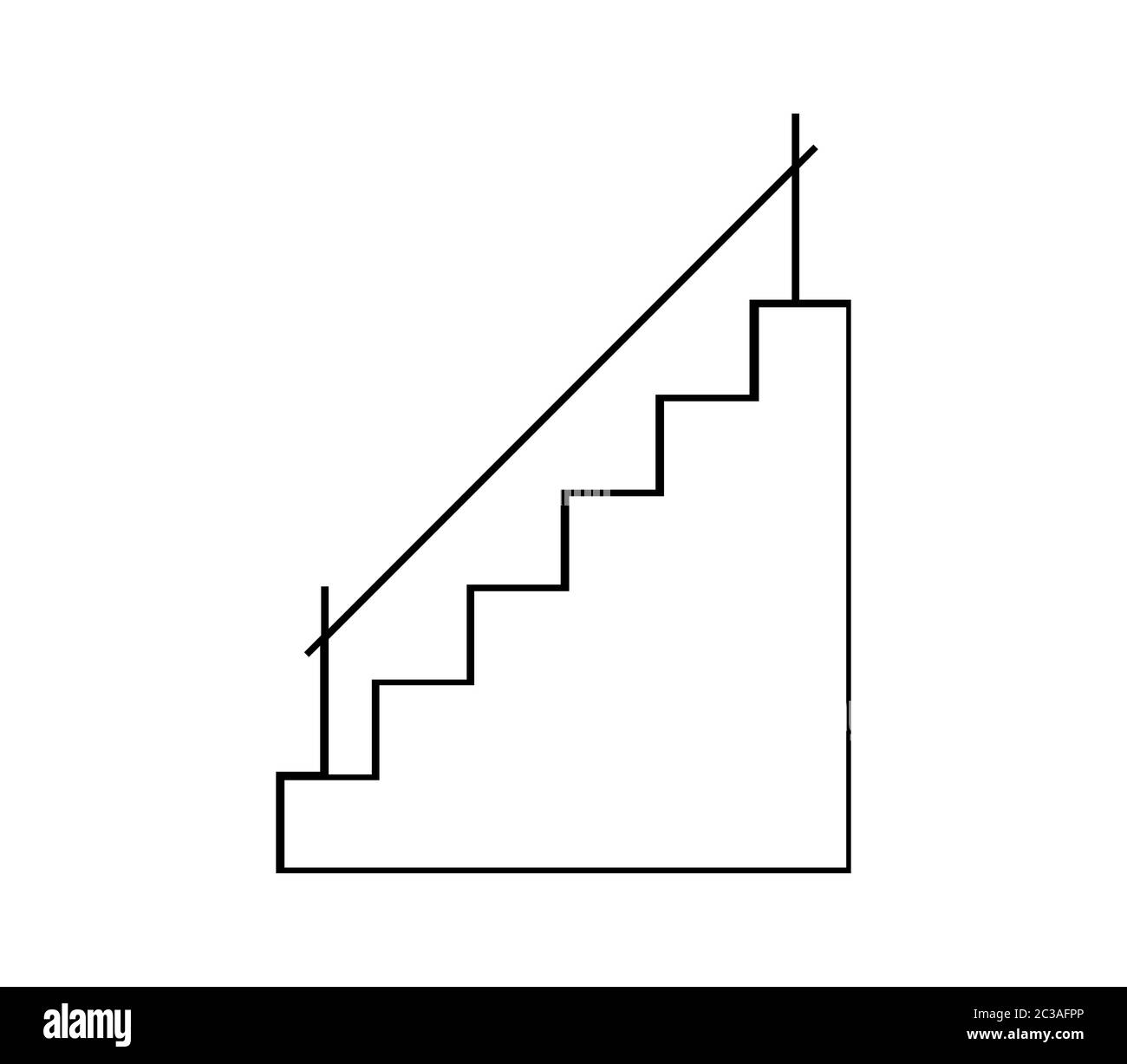 ladder icon illustrated in vector on white background Stock Photo