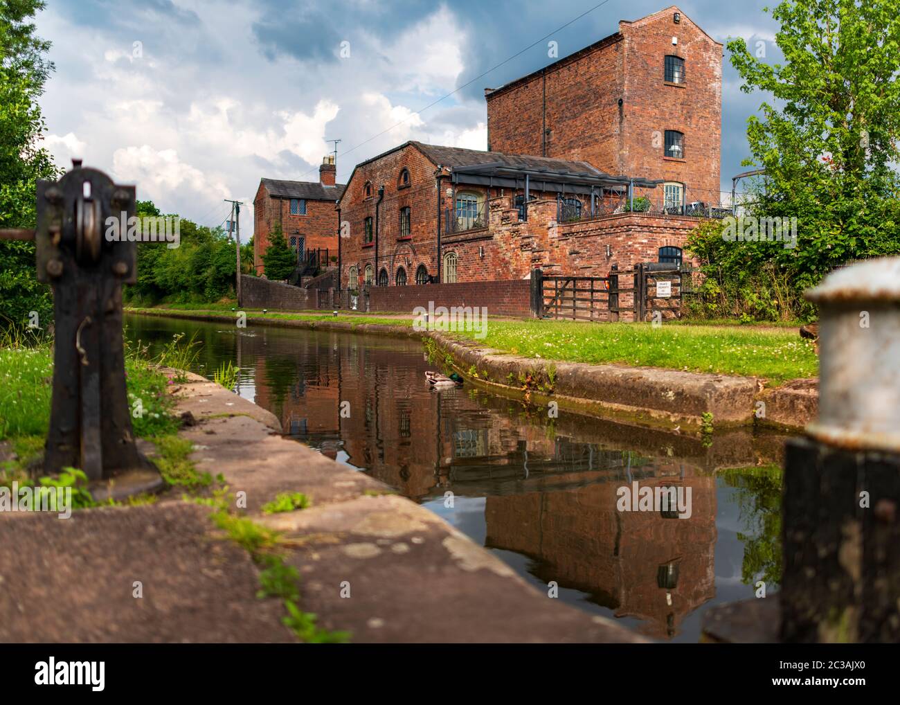 The Engine House is a former canalpumping engine house at Tardebigge, Bromsgrove Stock Photo