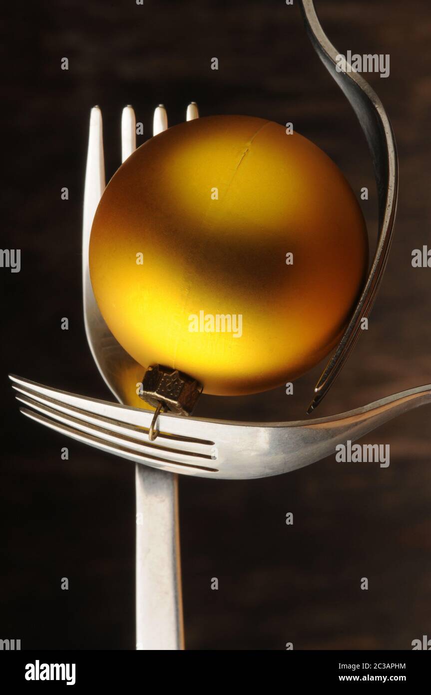 Close up on a Christmas menu Stock Photo