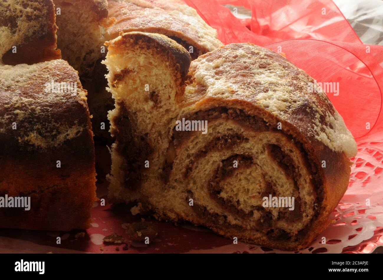 Gubana cake, a typical dessert from Valli del Natisone , Friuli Venezia