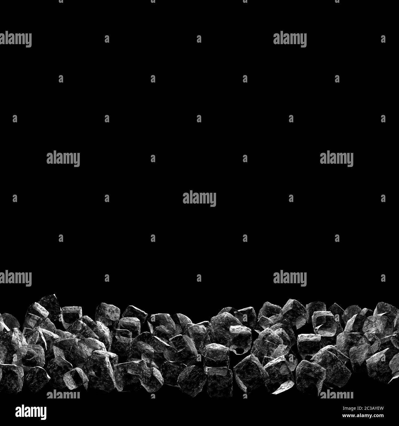 The 3d rendering of ice cube with black background Stock Photo - Alamy