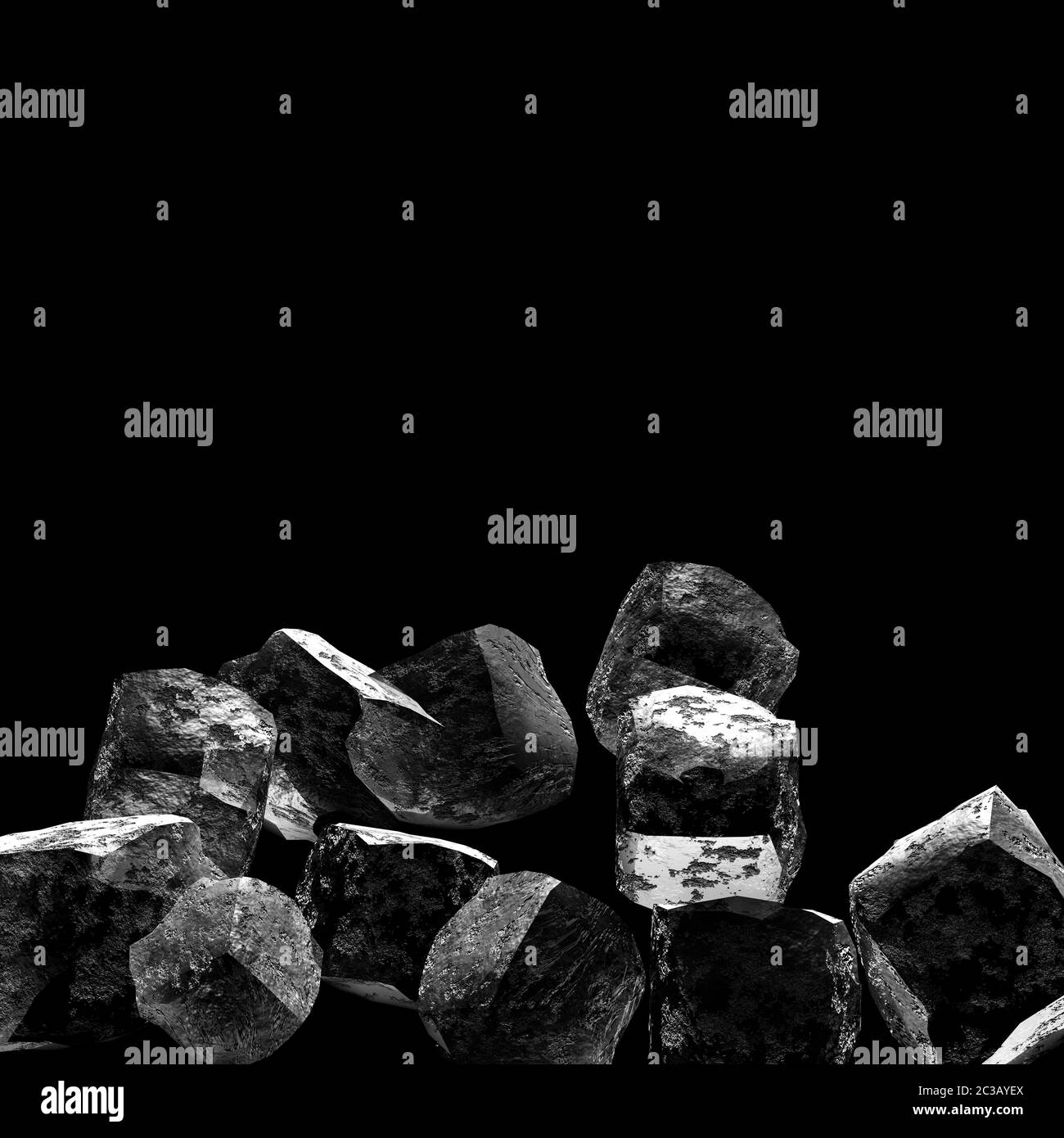 The 3d rendering of ice cube with black background Stock Photo - Alamy