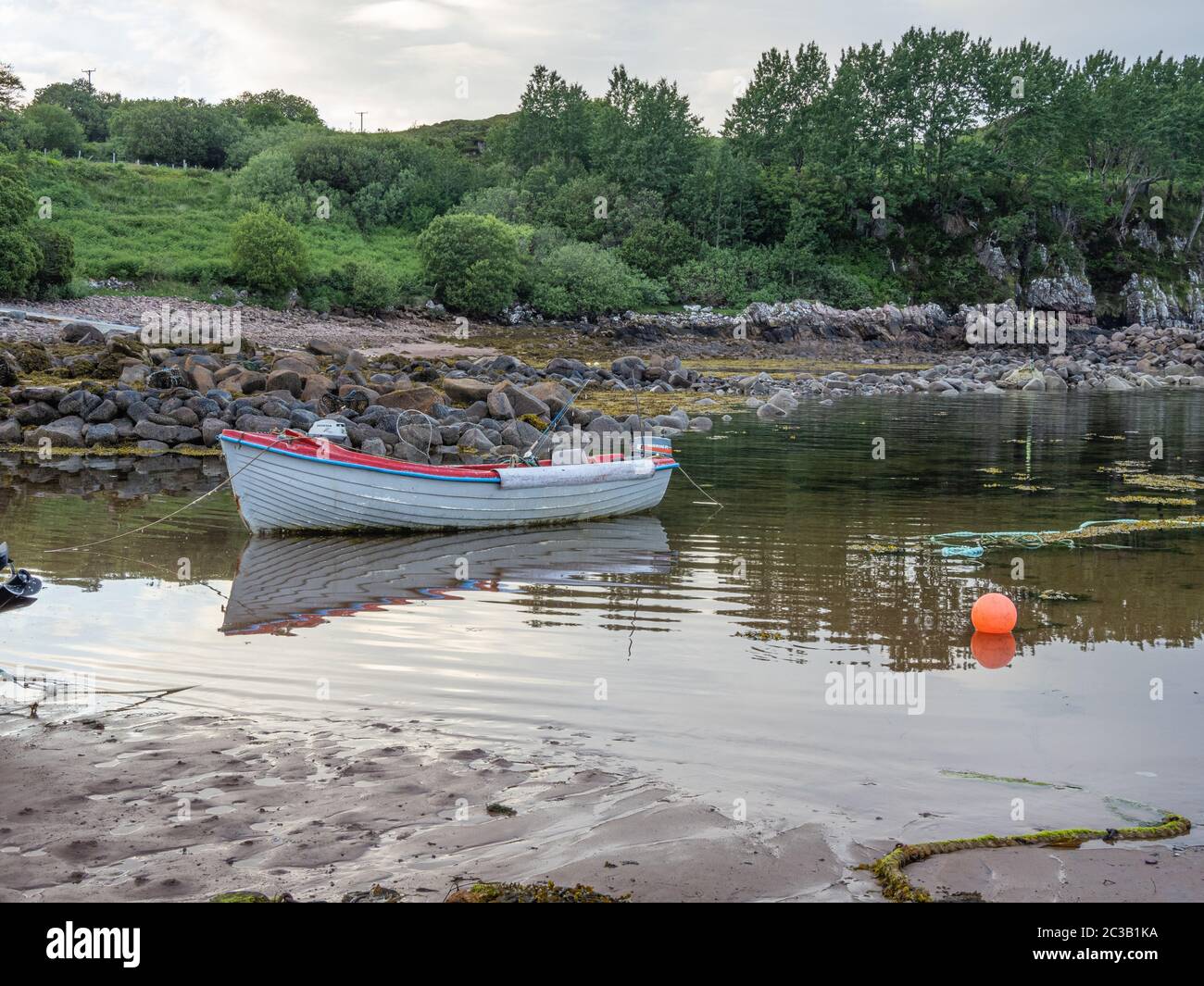 The fishing village of Cove on the B8057 overlooking Loch Ewe in Wester Ross, Rossshire