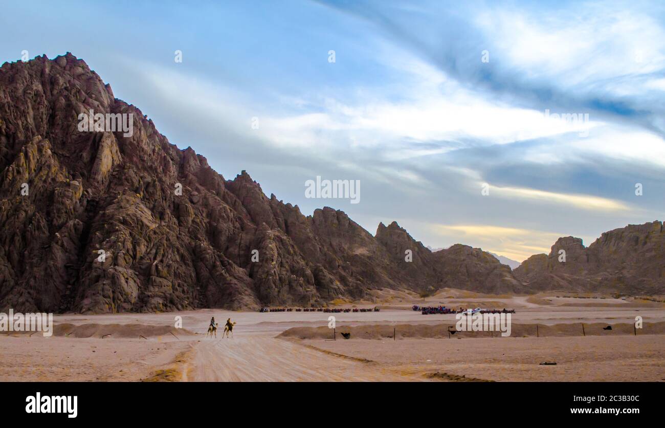mountains in the desert Sharm El Sheikh Egypt Stock Photo