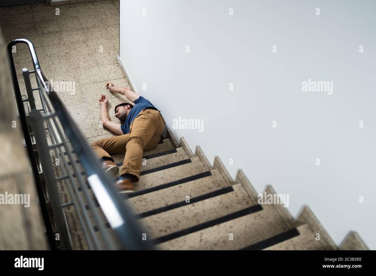 Man Falling Down Stairs High Resolution Stock Photography and Images Alamy
