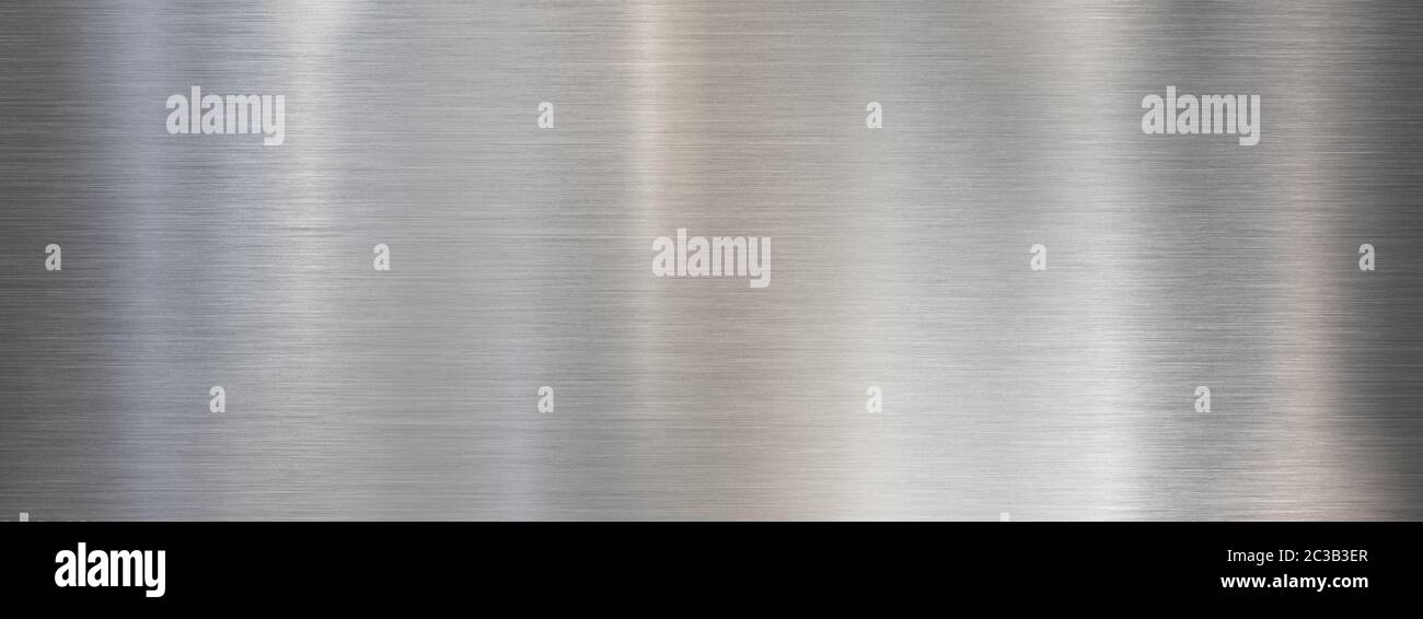 Fine brushed wide metal steel or aluminum plate Stock Photo - Alamy