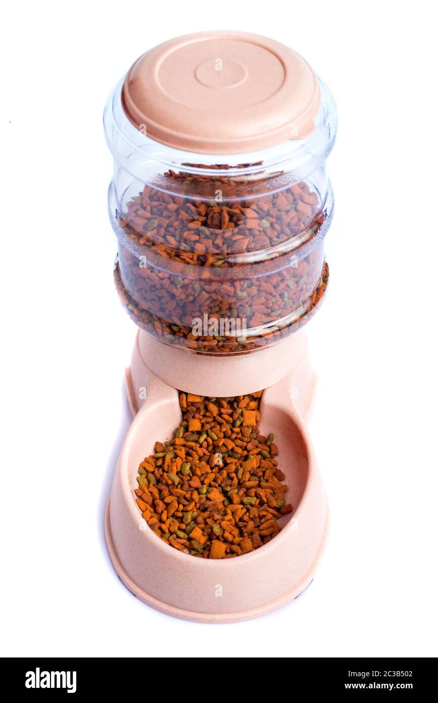 Pet Dry Food Storage Meal Feeder Dispenser or pet food dispenser on a