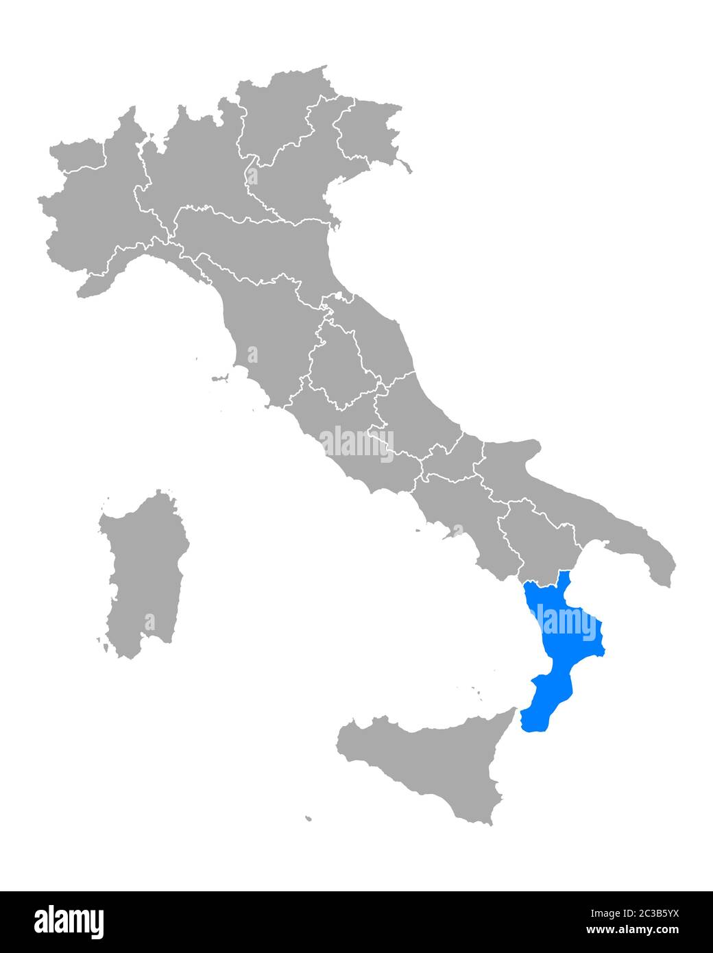Map Of Calabria In Italy Stock Photo Alamy Map Of Calabria In Italy 2C3B5YX
