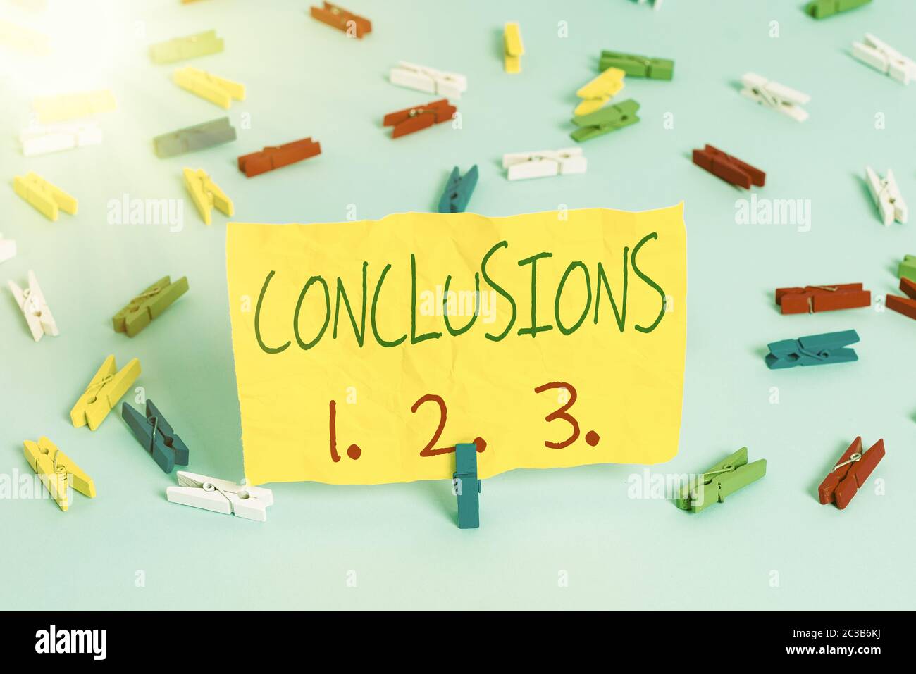 Conclusion Numbers Handwriting text writing Conclusions 1. 2. 3.. Conceptual photo Lists ...