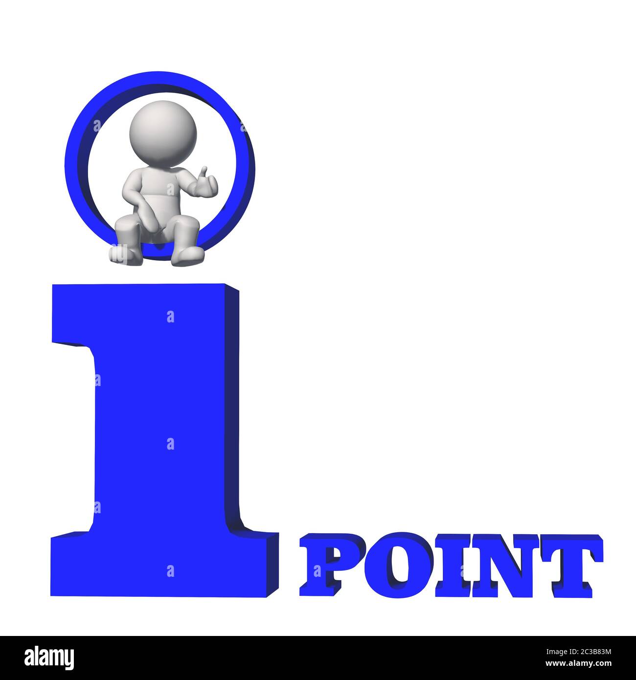 info point lettering in blue color - shown in a composition of various ...