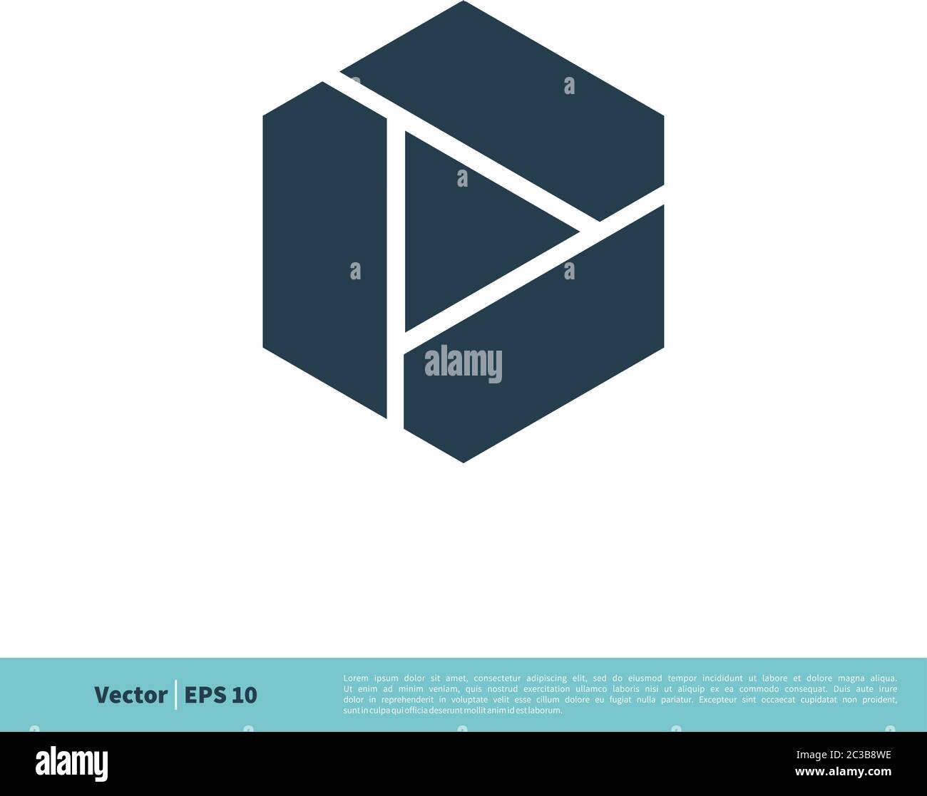 Hexagonal Shape Icon Vector Logo Template Illustration Design. Vector EPS 10. Stock Vector