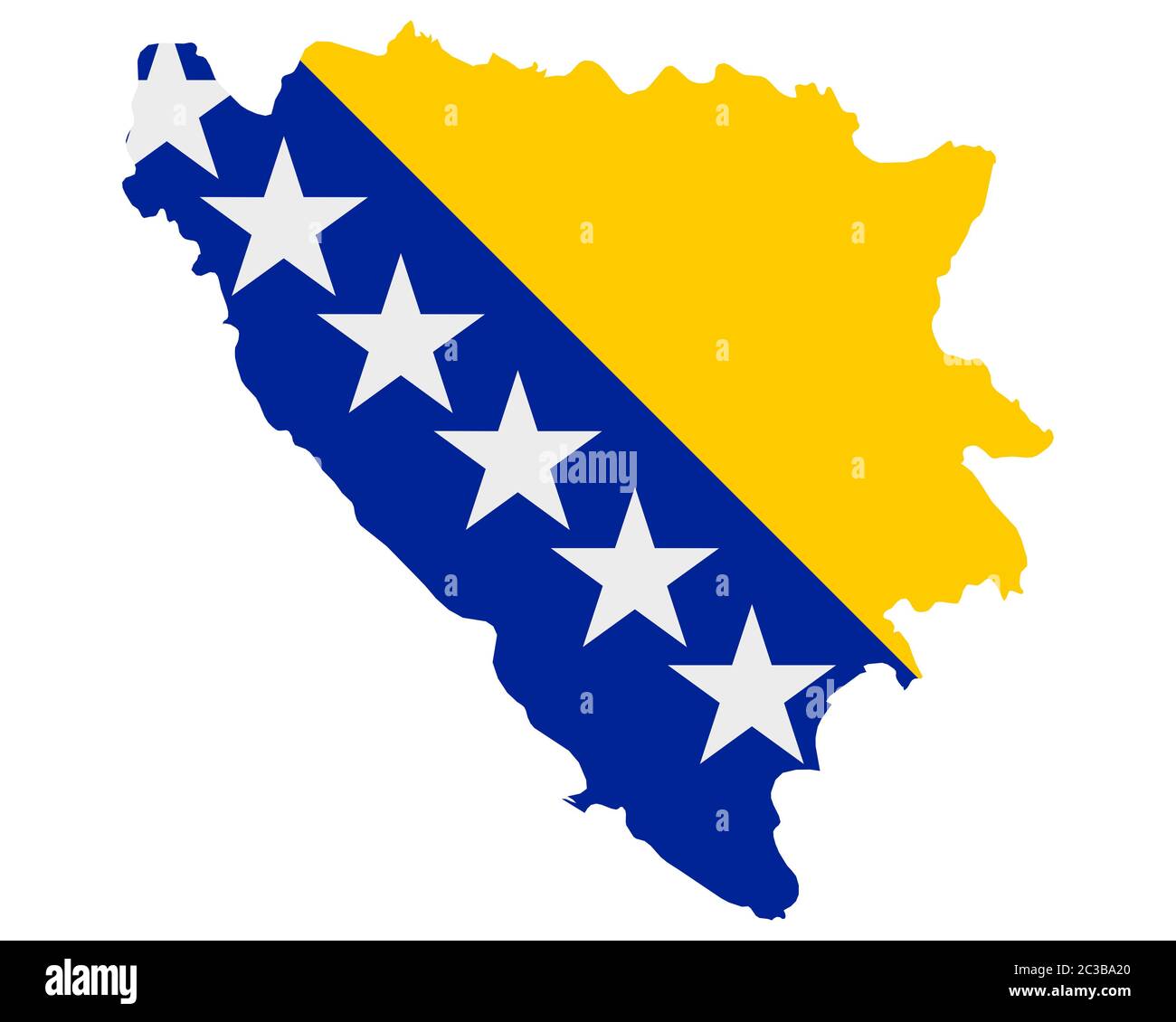 Flagge Bosnien-Herzegowina Fahne Bosnien-Herzegowina