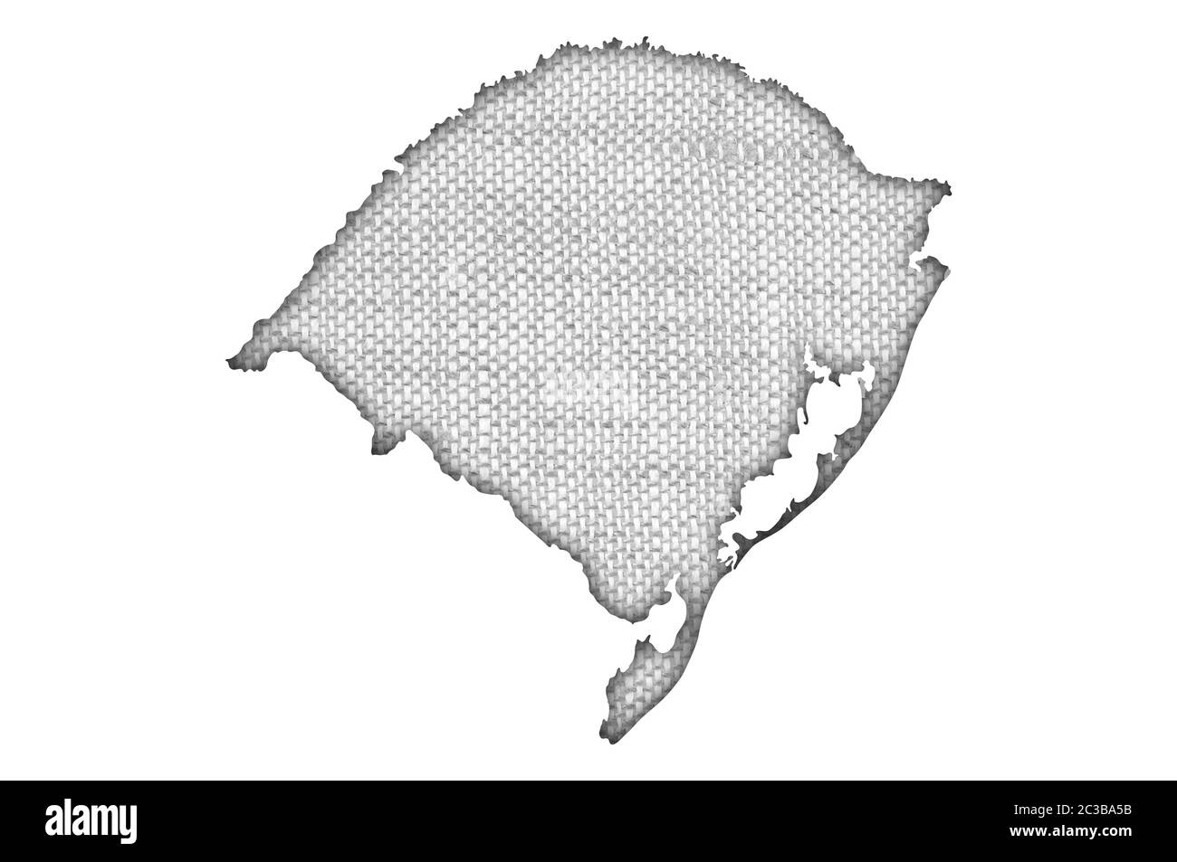 Map of Rio Grande do Sul on old linen Stock Photo Alamy