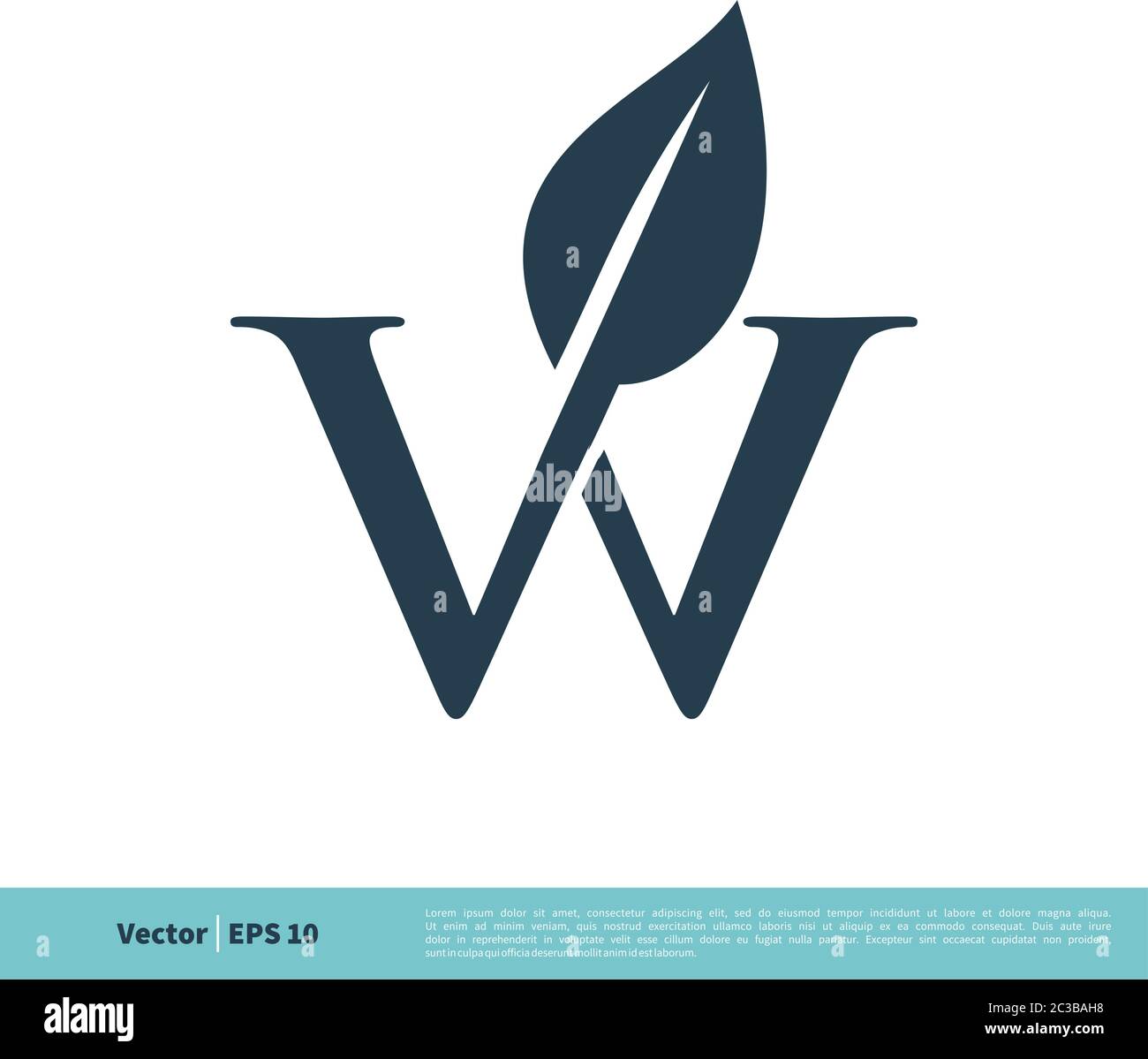 Letter W Leaf Icon Vector Logo Template Illustration Design. Vector EPS 10. Stock Vector