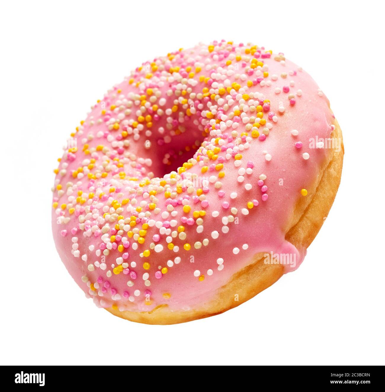 freshly baked donut isolated on white background Stock Photo - Alamy