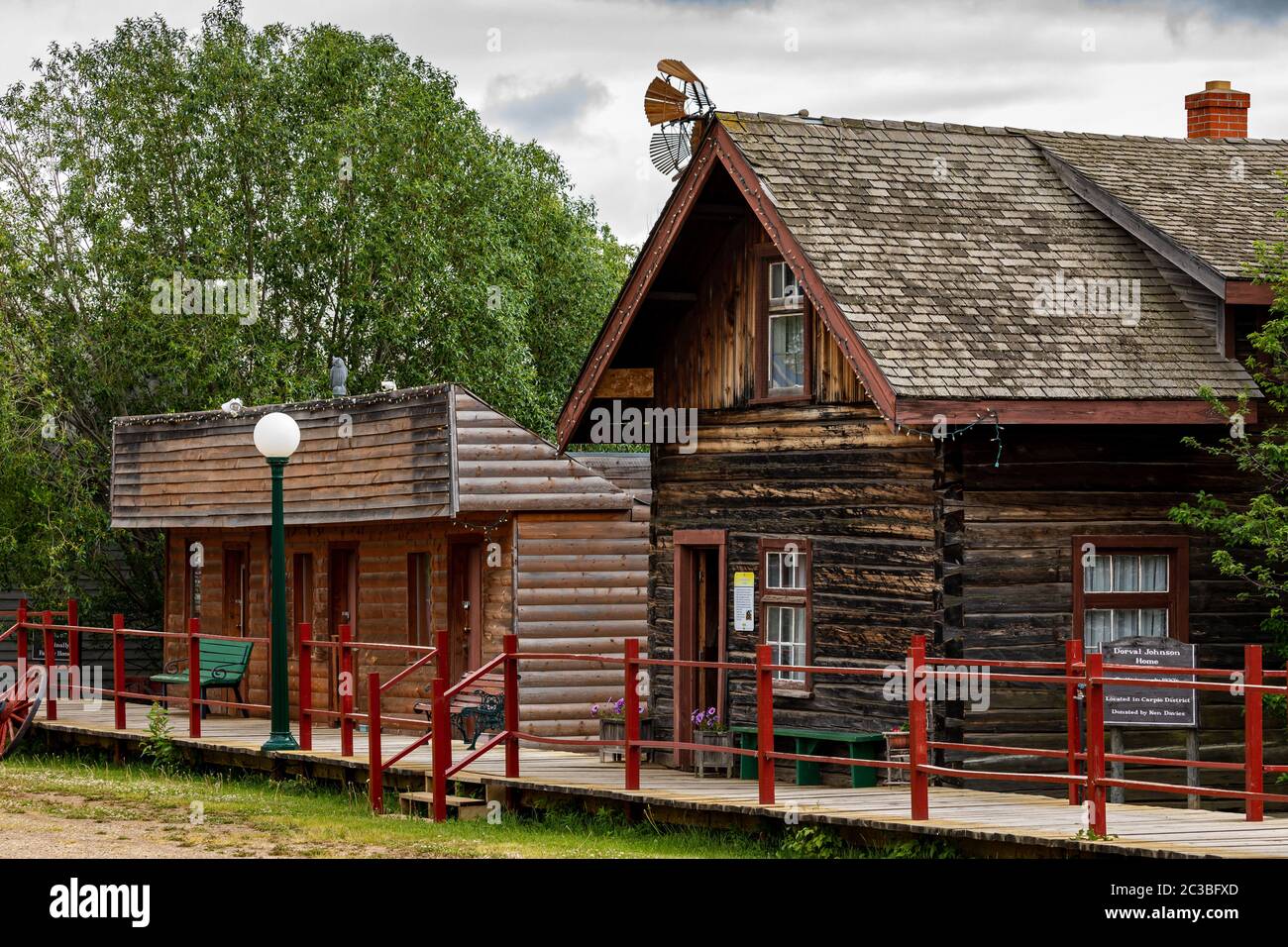 A Village of Wooden Houses in Canada Stock Photo - Alamy
