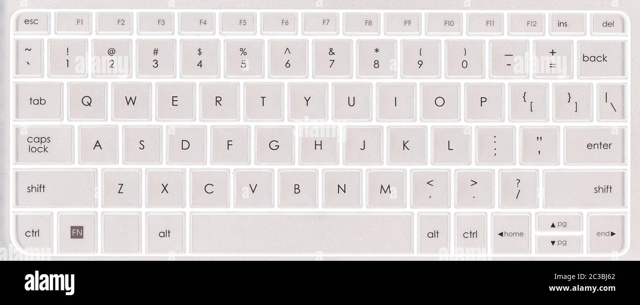 standard american qwerty keyboard for personal computer Stock Photo