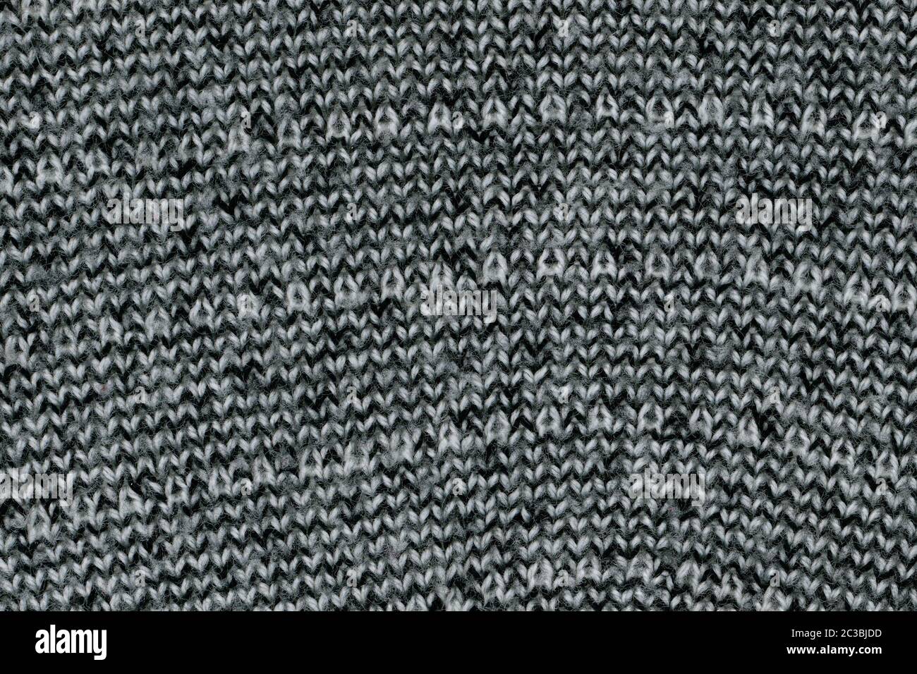 black white and grey wool texture useful as a background Stock Photo