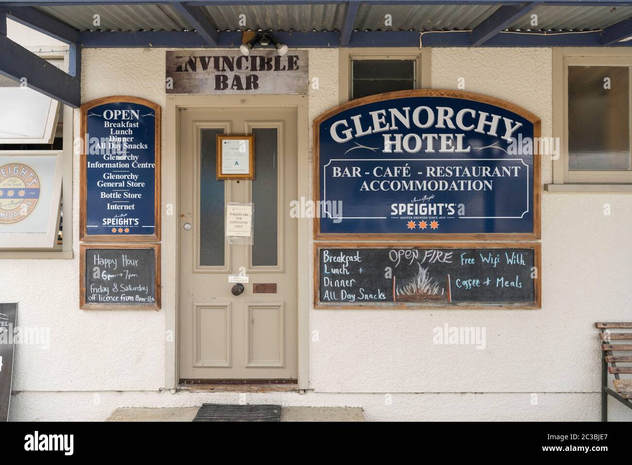 The Glenorchy Hotel Glenorchy New Zealand Stock Photo